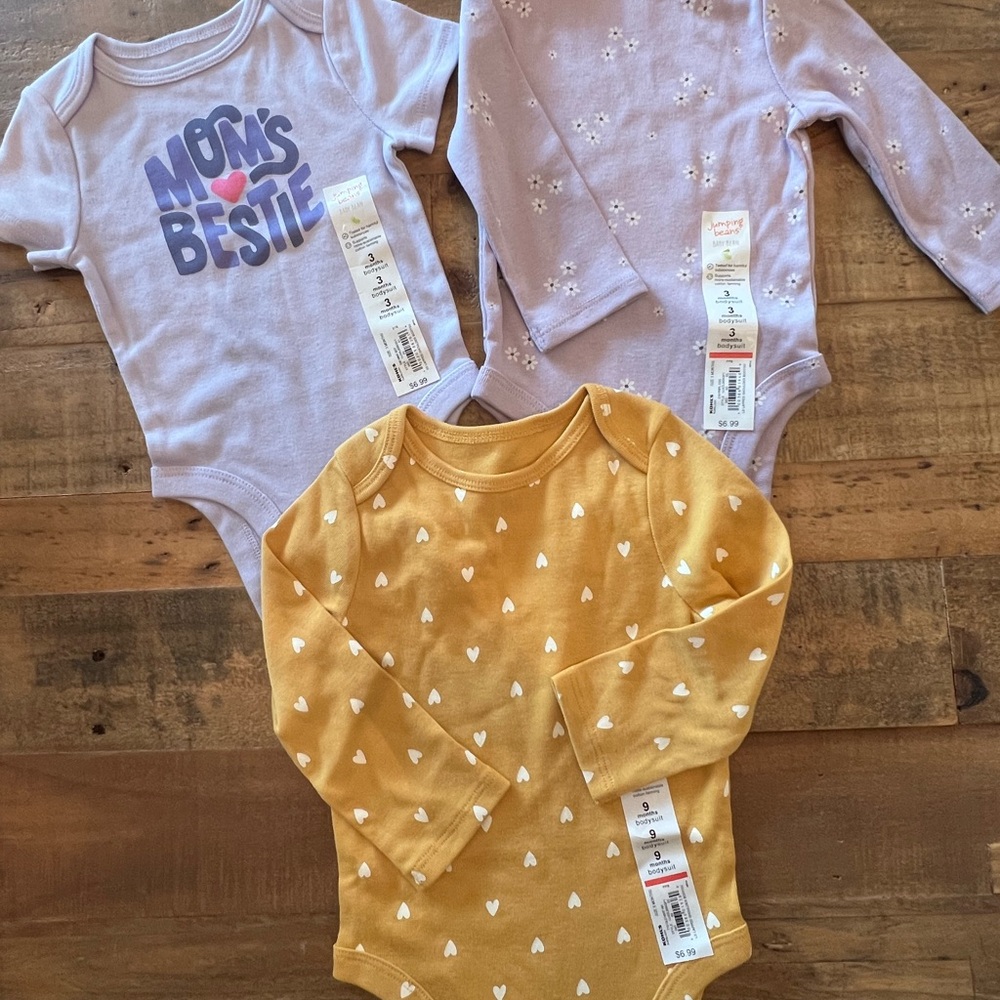 Lot of Jumping Beans Onsies NWT!
